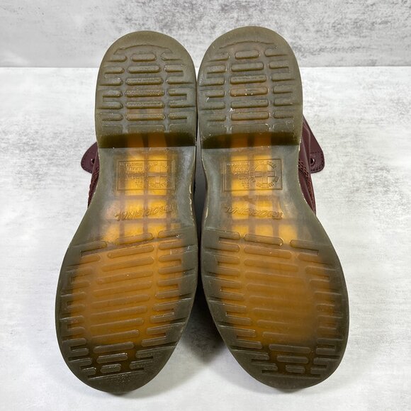Dr Martens 1460 Pascal Virginia Leather Boots - Women's Size 7 - Burgundy - Picture 9 of 10